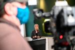 Ved fremlæggelse af delaftalen i finansloven lørdag blev Pernille Skipper (EL) spurgt, om hun fortsat mener, der er tale om fup-minimumsnormeringer. »Det er helt klart et af de mere hårde ord, jeg har brugt om det. Men jeg tror, det er rigtig vigtigt, at vi er ærlige om, hvad det er, der er afsat penge til«, sagde hun Foto: Philip Davali/Ritzau Scanpix