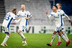 Der var godt humør hos FCK søndag aften, men problemerne er ikke løst endnu. Foto: Mads Claus Rasmussen/Ritzau Scanpix
