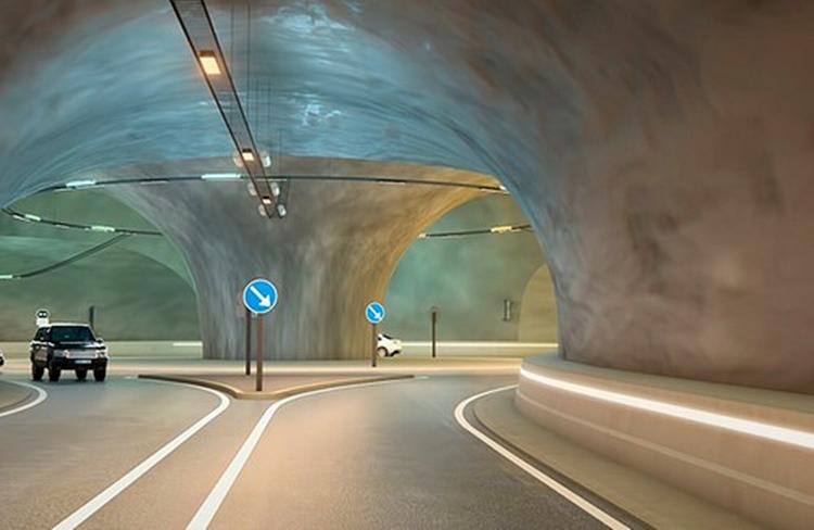 Den nye tunnel, som forbinder byerne Torshavn, Runavik og Strendur, har kostet 1,3 milliarder kroner. Pr-foto Estunlar.fo