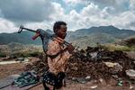 Civile er fanget i en voldsbølge mellem etniske militser, nogle støttet af regeringen, i Etiopien. Sudan har åbnet grænsen for de flygtende, men gåturen dertil koster mange liv. Her en soldat ved landsbyen Bisober i Tigray-regionen. Foto: Eduardo Soteras/Ritzau Scanpix
