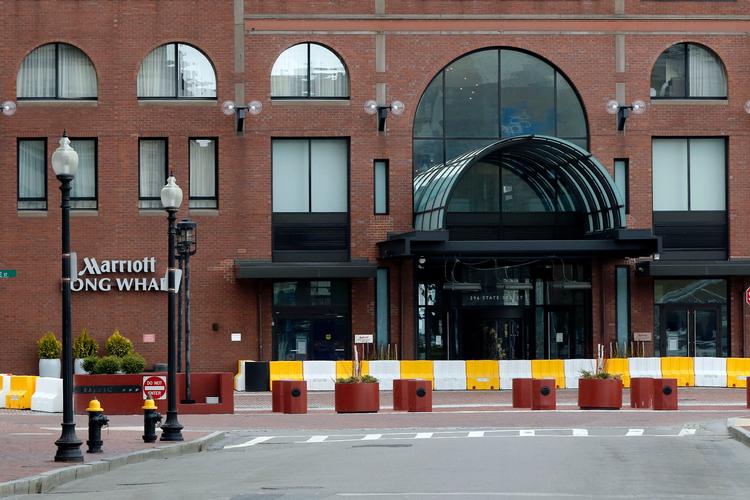 Det var her på Marriott-hotellet i Boston, at smitteudbruddet fandt sted i februar på en konference hos virksomheden Biogen. Foto: Bill Sikes/Ritzau Scanpix