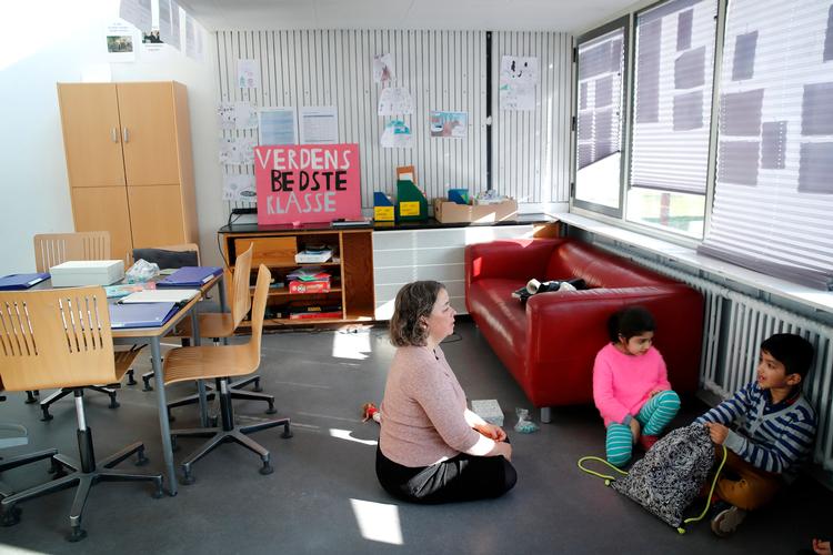 Tingbjerg Skole i København kaldte i foråret 12 elever fra børnehaveklassen ind til sprogundervisning.  Foto: Jens Dresling/POLFOTO