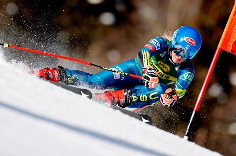 Mikaela Shiffrin genoptager nu sin jagt på næsten alle rekorder i den alpine World Cup. Foto: Thomas Coex/Ritzau Scanpix