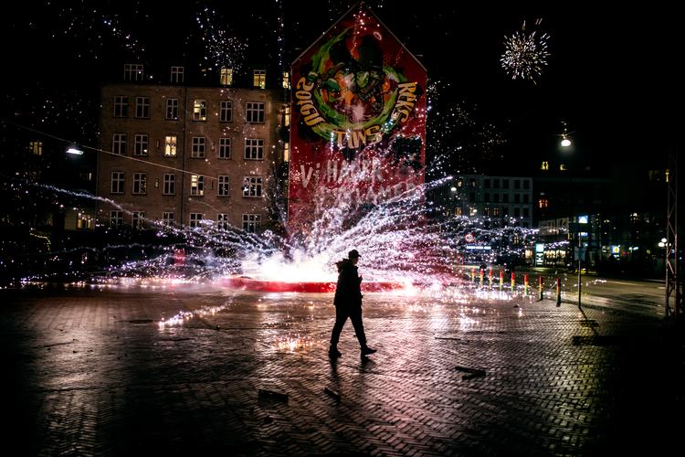 Nytår i København for snart et år siden. I år bliver det anderledes.  Foto: Jens Hartmann Schmidt/POLFOTO