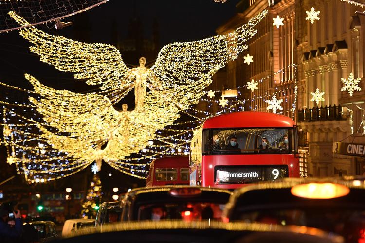 Julelys i London (arkivfoto). Foto: Justin Tallis/Ritzau Scanpix