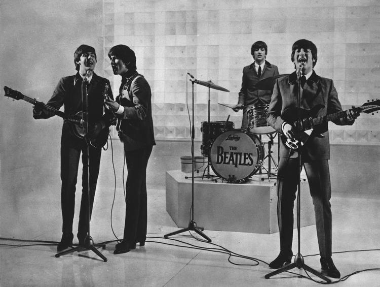 The Beatles - fra venstre mod højre ses Paul McCartney, George Harrison, Ringo Starr og John Lennon.    Foto: /Ritzau Scanpix