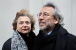 Den tyrkiske journalist Can Dündar og hans hustru Dilek Dündar lever i eksil i Berlin. Vender han tilbage til Tyrkiet, står han til 27 års fængsel.  Foto: Mikkel Hørlyck/POLFOTO