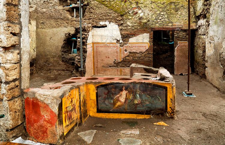 Madboden, blev overdækket af vulkansk aske, blev opdaget i 2019. Siden har man ventet på at grave den frem. Foto: Luigi Spina/Ritzau Scanpix