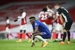Dovenskab var ifølge manager Frank Lampard en af årsagerne til, at Tammy Abraham og de øvrige Chelseaspillere tabte til Arsenal. Foto: Julian Finney/Ritzau Scanpix