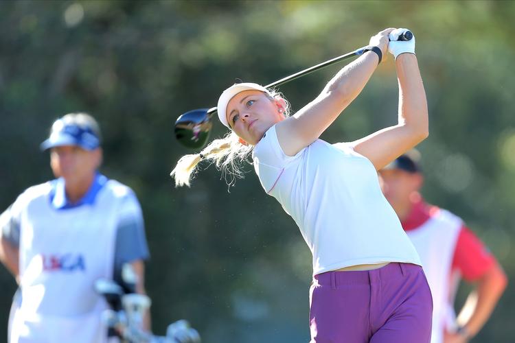 Den unge golfspiller Emily Kristine Pedersens resultater i 2020 har været en stor opmuntring for dansk sport midt i en coronatid.  Foto: Erik Williams/Ritzau Scanpix