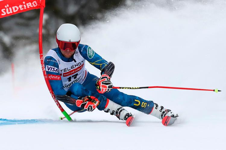 USA's Ryan Cochran-Siegle på vej mod sejren ved Super G-konkurrencen tirsdag i Bormio. Foto: Alessandro Garofalo/Ritzau Scanpix