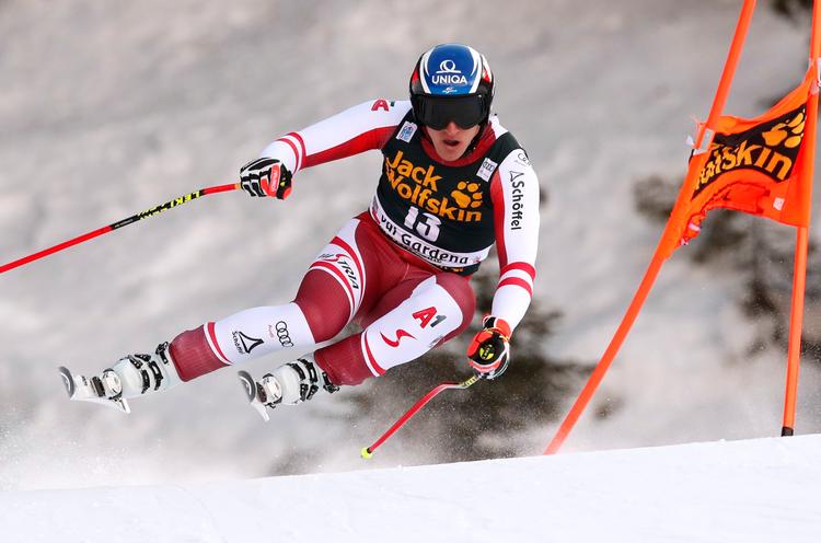 Matthias Mayer på vej mod sejren i Bormio. Foto: Alessandro Garofalo/Ritzau Scanpix