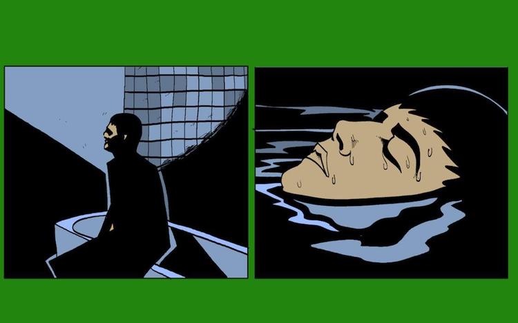 På fredag kan du tage til fernisering på tegneserieskaber Halfdan Piskets udstilling 'Paranoia' , der vises udendørs på blokkene i Lundtoftegade. Illustration Halfdan Pisket/Til Vægs