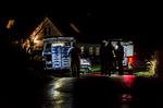 Politiet ved bostedet i Fårevejle, hvor en 29 årig mand blev dræbt onsdag den 30. december 2020. En 19-årig mand stak medarbejderen ihjel. Den dræbte var alene på vagt, viser en aktindsigt, som Ritzau har fået. Foto: Jokum Tord Larsen/Ritzau Scanpix