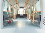 I de nye tog er sædeopstillingen vendt om, så man sidder med siden til kørselsretningen. Foto: Metroselskabet og Hovedstadens Letbane