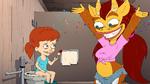 Hormonmonsteret Connie møder drengene Nick og Andrew i serien 'Big Mouth', hvor pinlighederne står i kø, men på en solidarisk måde, fordi serieskaberne kan huske, hvordan det var at være teenager . Foto: Netflix/Courtesy of Netflix