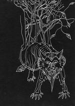 Glenn Christian har allieret sig med billedkunstneren Rolf Nowotny, som med sine sort-hvide illustrationer gør 'TAARN' til en visuel og grafisk oplevelse. Foto: Tegning: Rolf Nowotny