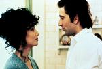  Cher og Nicolas Cage som Loretta og Ronny fik pulsen op i Norman Jewisons 1987-hit 'Moonstruck', der på dansk kom til at hedde 'Lunefulde måne'.   Foto: Mary Evans/af Archive/mgm/Ritzau Scanpix