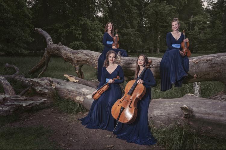 Vagn Holmboe brugte naturen, hvor Nightinggale String Quartet har placeret sig, når han skulle forklare, hvordan hans musik voksede organisk. Foto: Julia Severinsen