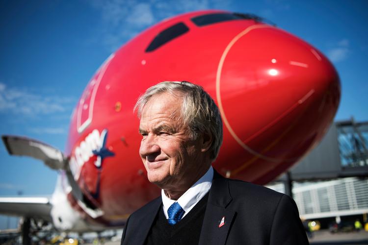 Den tidligere jagerpilot og advokat Bjørn Kjos byggede Norwegian op fra bunden. Den karismatiske leder træder tilbage i 2019. Foto: Gregers Tycho/POLFOTO