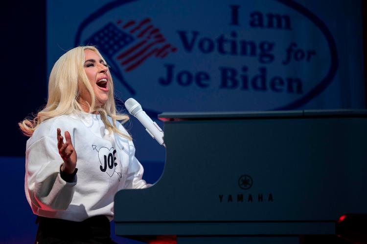 Sangerinden Lady Gaga har gennem flere år været aktiv tilhænger af Joe Biden, som hun i flere tilfælde har støttet offentligt og ført kampagne for.  Foto: Jim Watson/Ritzau Scanpix