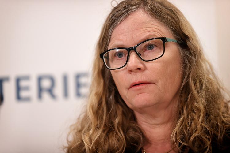 Somme tider deltager Anne-Marie Vangsted i pressemøder om pandemien. Hun tøvede ikke, da hun fik muligheden for at få en meget central rolle. Foto: Jens Dresling/POLFOTO