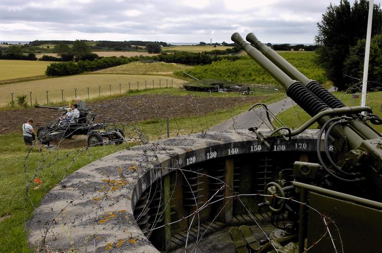 På Langelands sydspids ligger Langelandsfortet, som er en del af Langelands Museum og blandt andet udstyret med fire 150 mm kanoner, luftværnsstillinger og underjordiske bunkere. Foto: Carsten Andreasen/POLFOTO