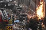 Mindst tre personer er døde efter en gaseksplosion i Spaniens hovedstad, Madrid. Foto: Oscar del Pozo/Ritzau Scanpix