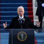 På både DR 1 og TV 2 blev den nye amerikanske præsident, Joe Bidens, tiltrædelsestale i går simultantolket. Til stor frustration for mange seere.   Foto: Andrew Caballero-reynolds/Ritzau Scanpix