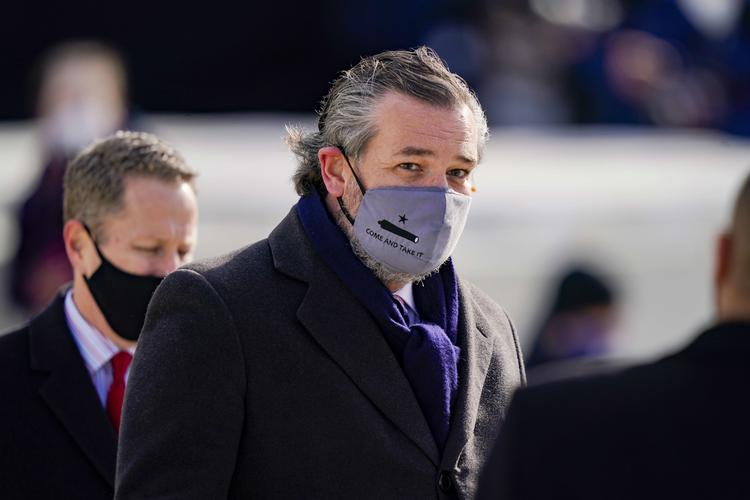 Den republikanske senator Ted Cruz deltog i Joe Bidens indsættelse torsdag, men går på Twitter i kødet på hans politiske dagsorden. Drew Angerer/Getty Images/AFP    Foto: Drew Angerer/Ritzau Scanpix