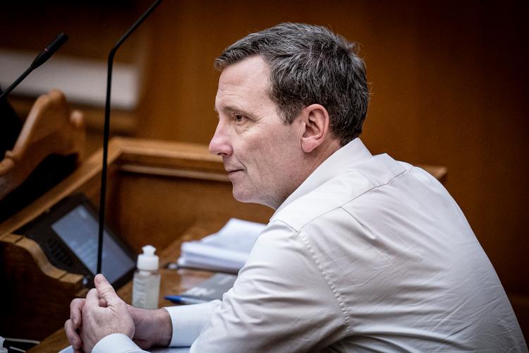     Justitsminister Nick Hækkerup under møde i folketingssalen, som indledes med en partilederdebat og epidemilov, på Christiansborg tirsdag 19. januar 2021.. (Foto: Liselotte Sabroe/Ritzau Scanpix)   Foto: Liselotte Sabroe/Ritzau Scanpix