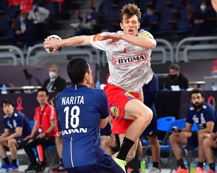   En meget målrettet Emil Jakobsen fik en imponerende VM-debut for Danmark. Foto: 10030 Jonas Ekströmer/tt/Ritzau Scanpix