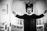 Kristian Ditlev Jensen ses her i Hulsig Kirke i Skagen. Foto: Claus Bjørn Larsen.  Foto: Claus Bjørn Larsen