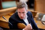 SF's Jacob Mark udtrykte mandag aften glæde over, at dagpengeuret nu sættes på pause. Foto: Jens Dresling/POLFOTO