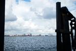 København udvides markant mod øst, hvis det besluttes at bygge den store Lynetteholmen ude i Øresund. Billedet er taget under de forberedende undersøgelser i farvandet ude for Københavns Havn. Foto: Annika Byrde/POLFOTO