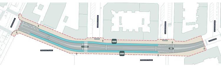 Sådan kan forbedringerne i Istedgade komme til at se ud, hvis de godkendes af borgerrepræsentanterne.  Foto: Københavns Kommune