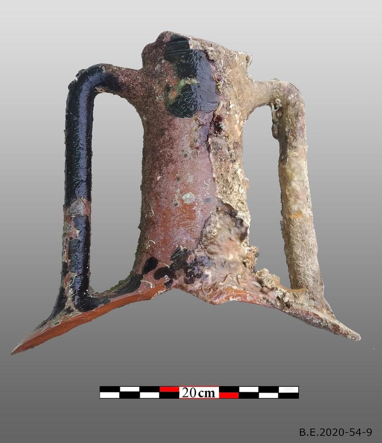 Keramikkrukkerne stammer formentlig fra en romersk provins og indeholdt olivenolie.  Foto: Nikos Koukoulas/kasos Maritime Archaeological Project/greek Ministry of Culture and Sports