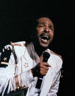Marvin Gaye ses her under en optræden i Radio City Music Hall i New York i 1983.  Foto: Xnc R1 Re./Ritzau Scanpix