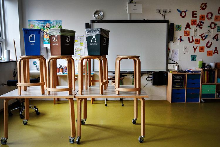 Fra en folkeskole i Valby under nedlukningen i foråret.   Foto: Martin Lehmann/POLFOTO