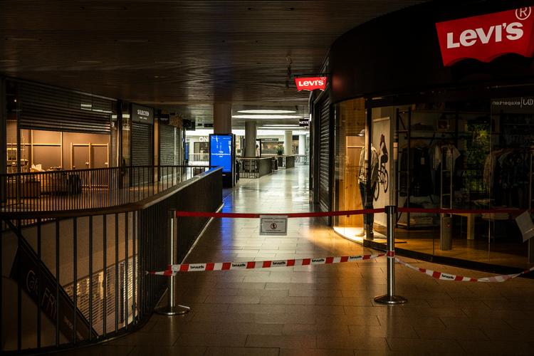Bruuns Galleri i Aarhus ligger endnu engang øde hen. Nu må kunderne købe deres varer online.  Foto: Arkivfoto. Jens Hartmann Schmidt/POLFOTO