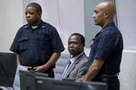Dominic Ongwen blev torsdag dømt for en lang række tilfælde af blandt andet drab, voldtægt og slaveri.   Foto: Peter Dejong/Ritzau Scanpix