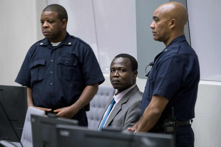 Dominic Ongwen blev torsdag dømt for en lang række tilfælde af blandt andet drab, voldtægt og slaveri.   Foto: Peter Dejong/Ritzau Scanpix