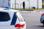 Politiet fotograferet ved Gentofte Skaterpark / Jägers Skaterpark, hvor en 18-årig mand i april sidste år mistede livet af knivstik i et masseslagsmål.  Foto: Finn Frandsen/POLFOTO