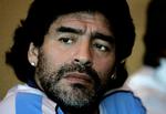 Diego Maradona  besøgte Danmark i 2006 i forbindelse med en showkamp.  Foto: Lars Poulsen/POLFOTO