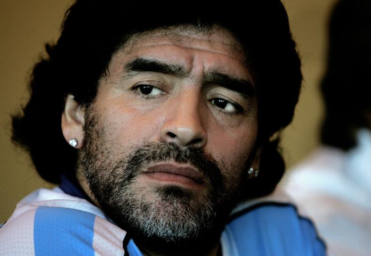 Diego Maradona  besøgte Danmark i 2006 i forbindelse med en showkamp.  Foto: Lars Poulsen/POLFOTO