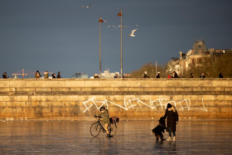 Her på Peblinge Sø i København må man nu gerne færdes.  Foto: Thomas Borberg/POLFOTO