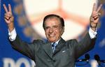  Den tidligere præsident Carlos Menem forsøgte i 2003 at genvinde præsidentposten i Argentina. Foto: Ali Burafi/Ritzau Scanpix