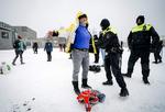 Kulden har ikke forhindret hollænderne i at gå på gaden i protest mod udgangsforbud(Photo by Jeroen Jumelet / ANP / AFP) / Netherlands OUT Foto: Jeroen Jumelet/Ritzau Scanpix