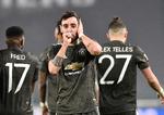 Igen torsdag aften var Bruno Fernandes den afgørende spiller for Manchester United, som i Europa League spillede på udebane mod spanske Real Sociedad. Foto: Massimo Pinca/Ritzau Scanpix