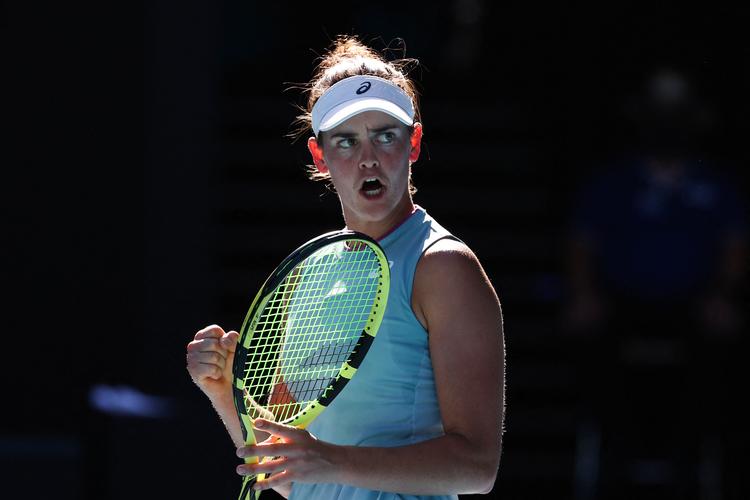 Den 25-årige amerikaner Jennifer Brady er for første gang fremme i en grand slam-finale og tror på sin chance for at tage Australian Open-titlen.   Foto: David Gray/Ritzau Scanpix